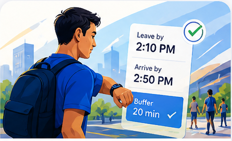 Departure windows feature